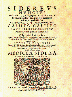 Portada del Sidereus Nuncius