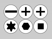 Formes de les puntes intercanviables per a tornavís/-13